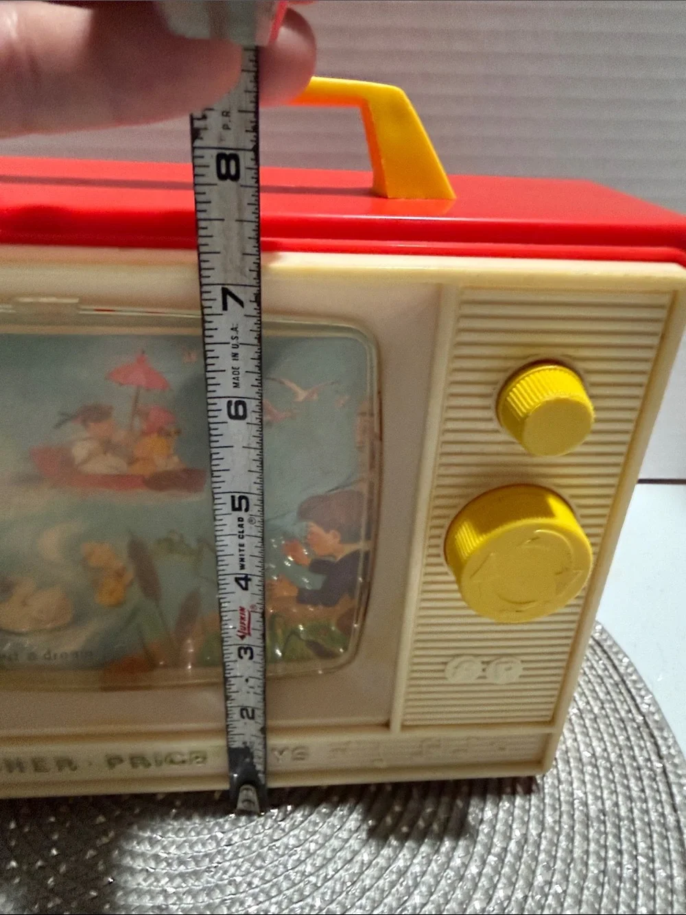 Fisher-Price Red and Yellow Carry Handle Toy TV